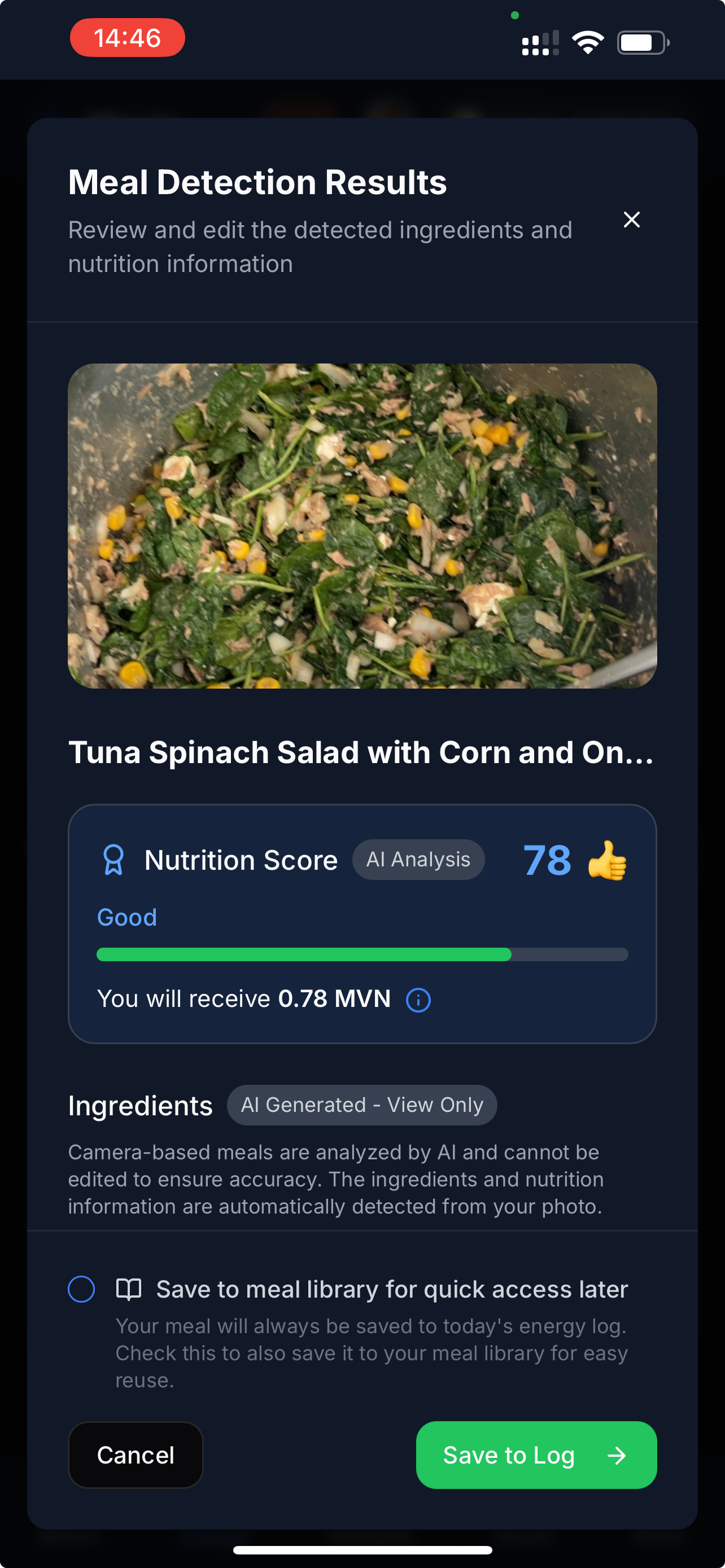 GetMovinAI meal nutrition